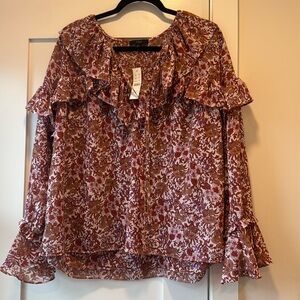 J. Crew Ruffle Floral Top